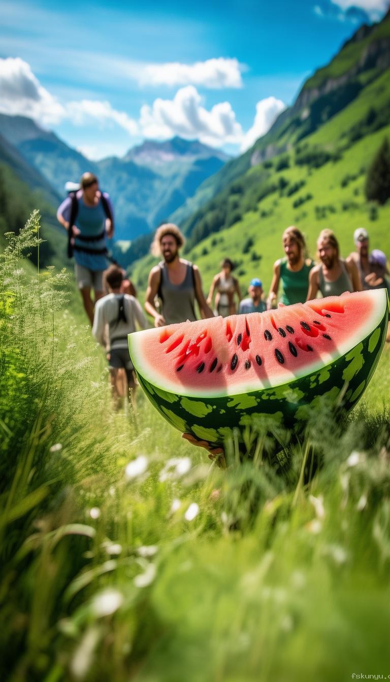 爬山惊喜！朋友突然掏出西瓜的奇妙之旅🍉🏔️